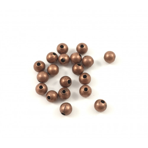 Round metal bead 4mm copper